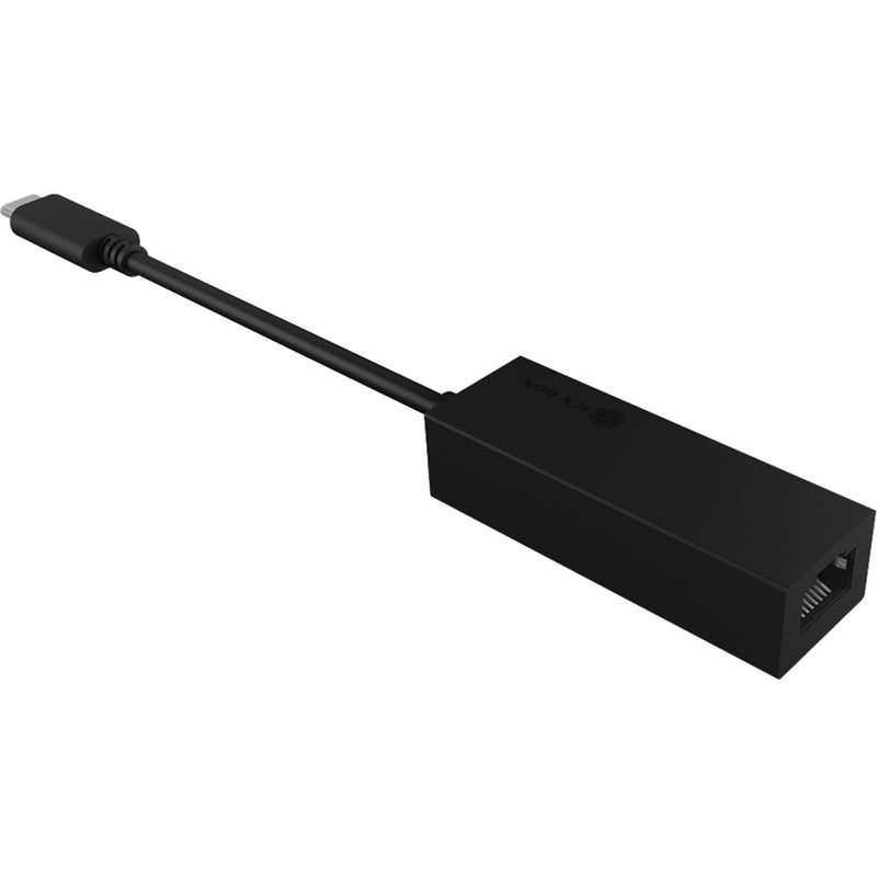 Load image into Gallery viewer, Icy box ib-lan100-c3 usb-c > gigabit ethernet lan adapter (zwart)
