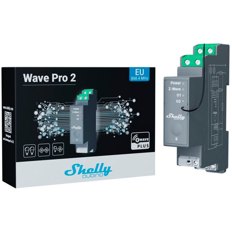 Load image into Gallery viewer, Shelly qubino wave pro 2 relais (grijs)
