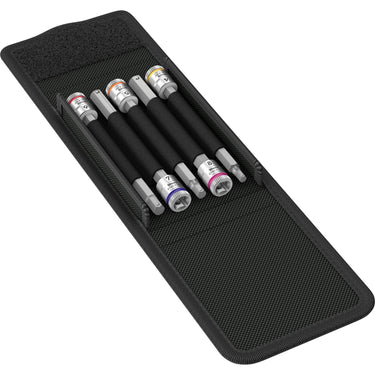Wera 8740 a hf 1 zyklop bitdoppen set binnenzeskant dopsleutel (zwart zilver, 5-delig, met vasthoudfunctie, 1 4 -aandrijving)