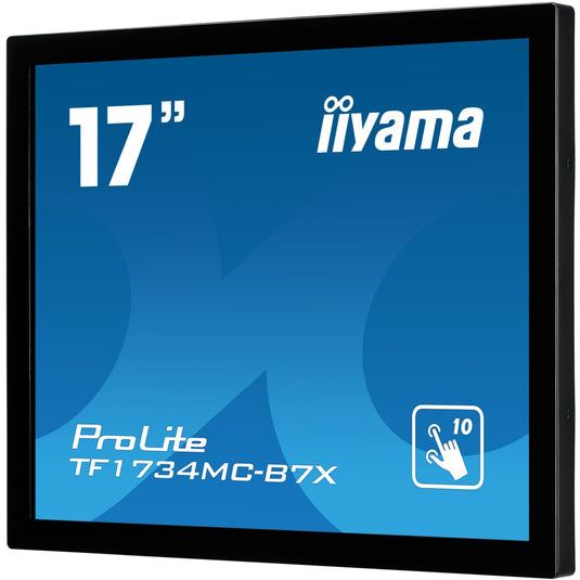 Iiyama prolite tf1734mc-b7x 17 touchscreen monitor (zwart, hdmi, displayport, vga, usb-b, rj-45)