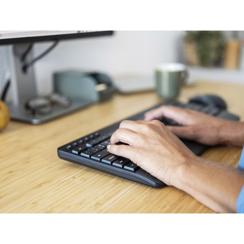 Load image into Gallery viewer, Trust trezo comfort draadloze toetsenbord- en muisset desktopset (zwart, us lay-out (qwerty), 100%)
