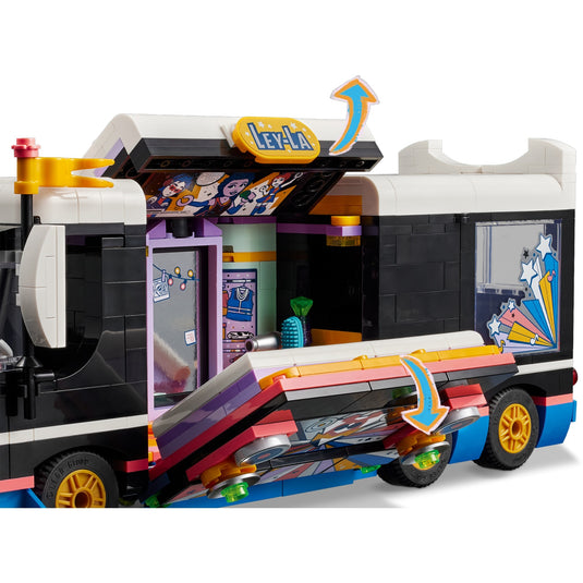 Lego friends - toerbus van popster constructiespeelgoed (42619)