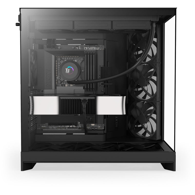 Load image into Gallery viewer, Nzxt h9 flow midi tower behuizing (zwart (mat) | 2x usb-a | 1x usb-c | tempered glass)
