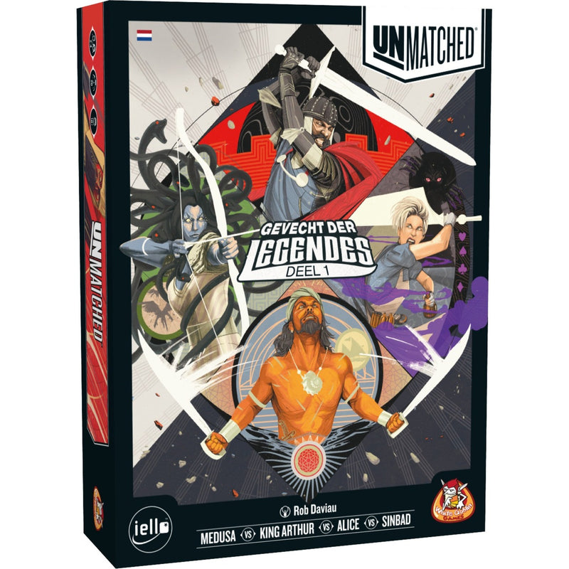 Load image into Gallery viewer, White goblin games unmatched: gevecht der legendes bordspel (nederlands, 2 - 4 spelers, 20 minuten, vanaf 10 jaar)
