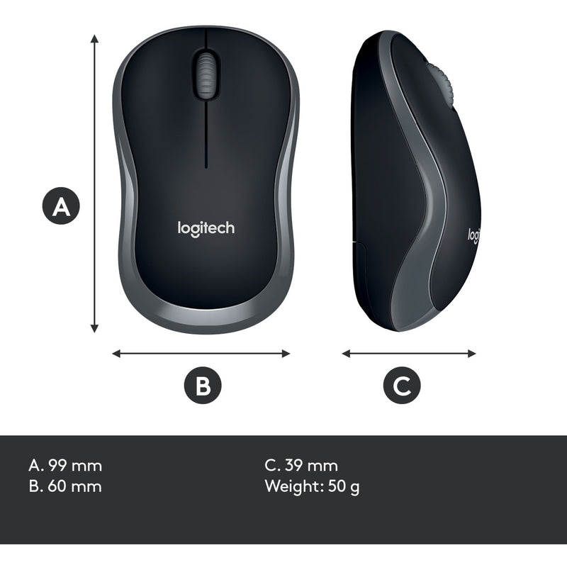 Load image into Gallery viewer, Logitech wireless mouse m185 (grijs, retail)
