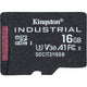 Kingston industrial microsdhc 16gb geheugenkaart (zwart, klasse 10, uhs-i, u3, v30, a1)