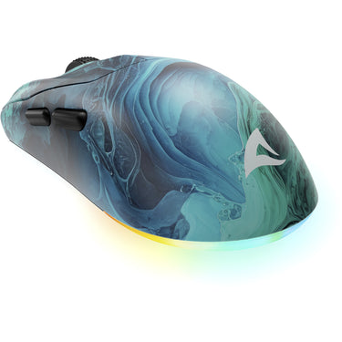Sharkoon sgm25w gaming muis (turquoise blauw, 12.000 dpi, rgb leds)