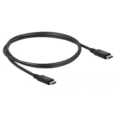 Delock usb4 40 gbps coaxial coax kabel (zwart, 0,8 meter)