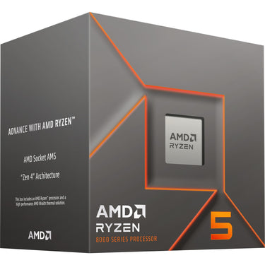 Amd ryzen 5 8400f, 4,2 ghz (4,7 ghz turbo boost) socket am5 processor (unlocked, wraith stealth, boxed)