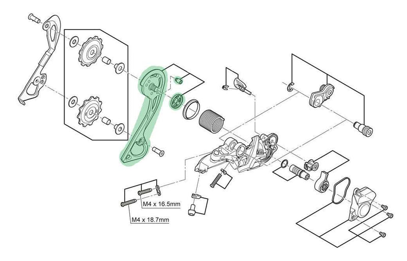 Load image into Gallery viewer, Shimano chain guide plate outer for rd-m786 sgs
