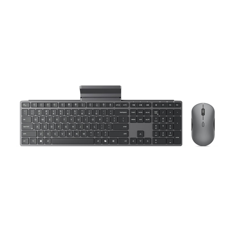Load image into Gallery viewer, Lenovo 700 modern multi-device wireless combo desktopset (grijs, us lay-out (qwerty), 100%, 4000 dpi, 2.4 ghz, bt 5.3, usb-a)
