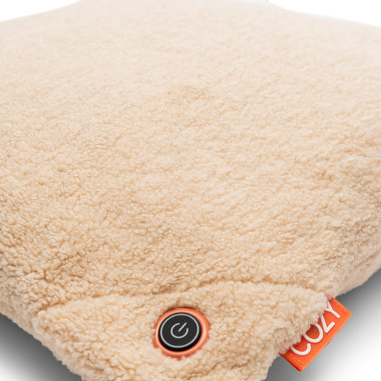 Cozy una woolly 45 x 45 cm draadloos warmtekussen (lichtbeige, powerbank 5000 mah)