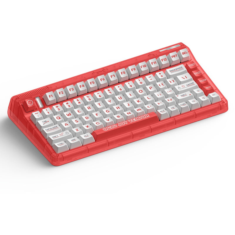Load image into Gallery viewer, Iqunix og80 joy vendor wireless mechanical keyboard, gaming toetsenbord (rood wit, us lay-out, iqunix moonstone, rgb leds, 80% (tkl), hot-swappable, pbt, 2.4ghz | bluetooth 5.1 | usb-c)

