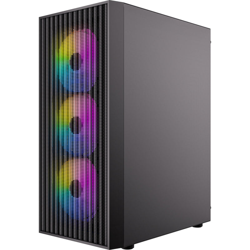 Load image into Gallery viewer, Antec ax27 rgb elite midi tower behuizing (zwart | 3x usb-a | tempered glass)

