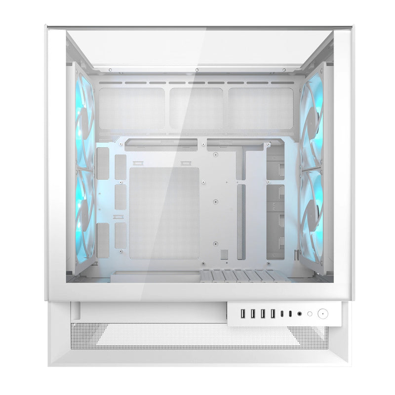 Load image into Gallery viewer, Cougar omnyx midi tower behuizing (wit | 4x usb-a | 2x usb-c | tempered glass)
