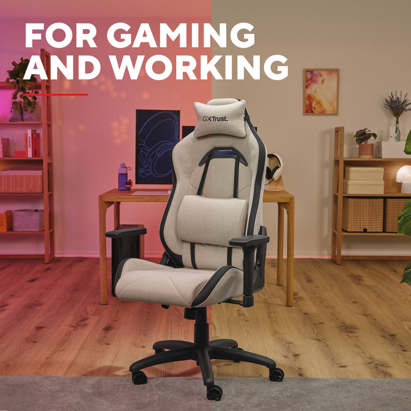 Load image into Gallery viewer, Trust gxt 723 ruya comfortabele stoffen gaming stoel
