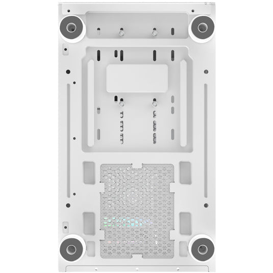 Thermaltake view 170 ws argb mini tower behuizing (wit houtkleur | 2x usb-a | rgb | tempered glass)