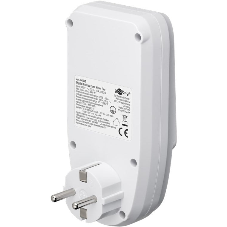 Load image into Gallery viewer, Goobay digitale energiekostenmeter pro meetapparaat (wit)
