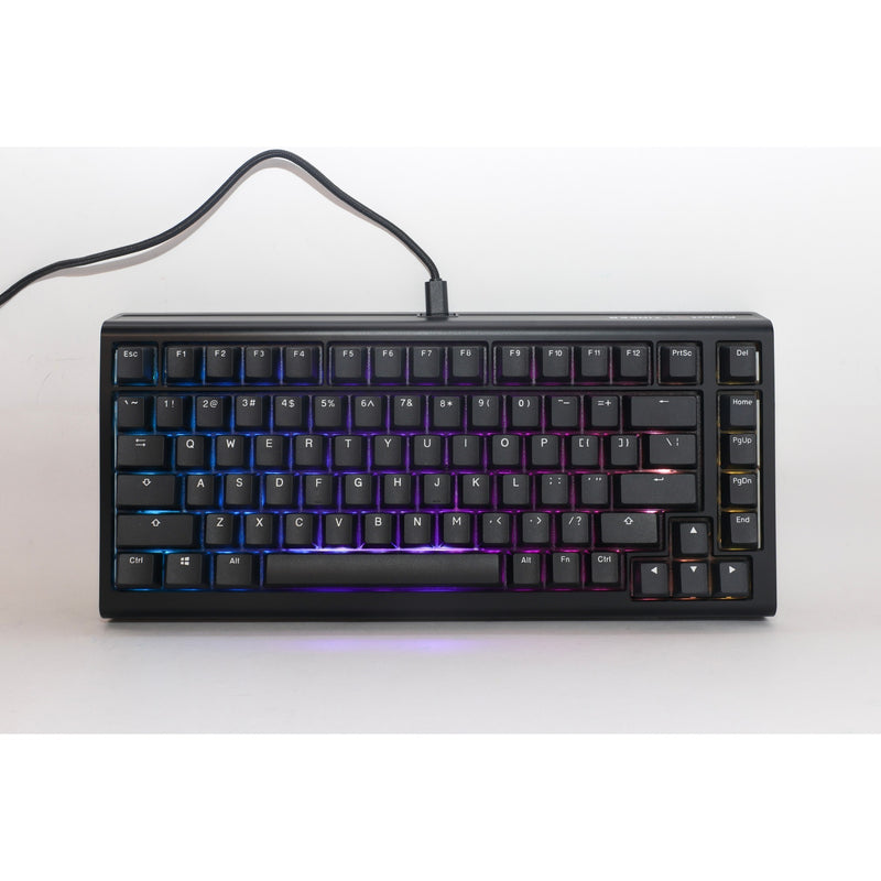 Load image into Gallery viewer, Ducky projectd tinker 75 met qmk via, toetsenbord (zwart wit, us lay-out, cherry mx blue, rgb led, double-shot pbt, hot-swappable, gasket mount, 75%)
