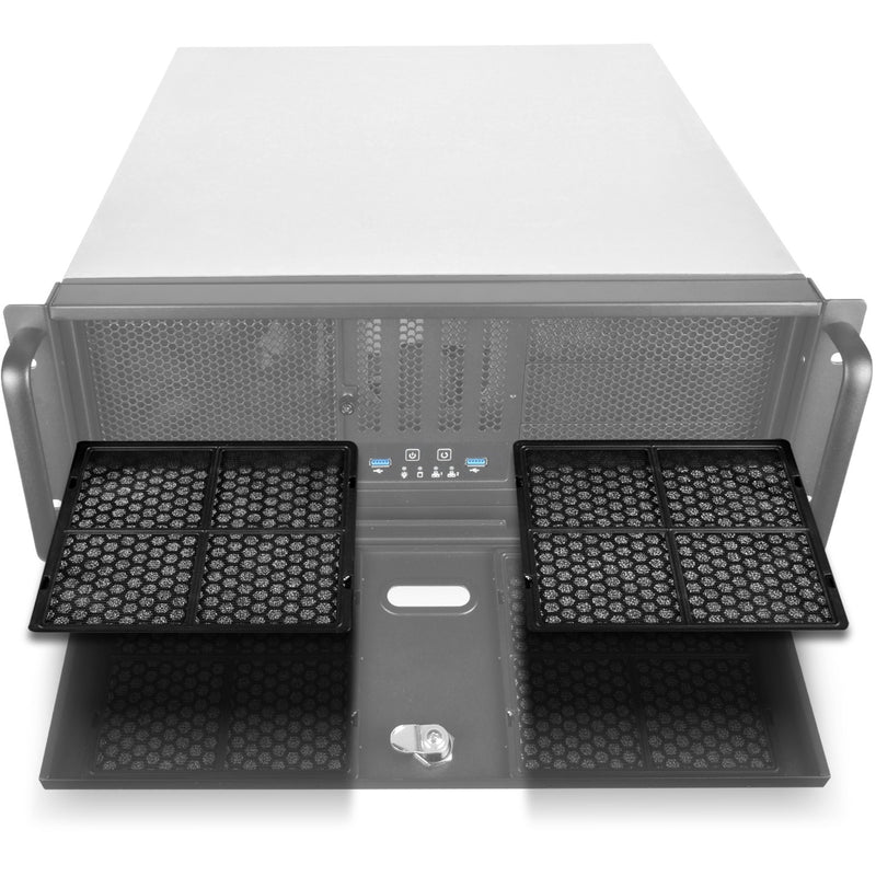 Load image into Gallery viewer, Silverstone rm400 rack behuizing (zwart | 2x usb-a 3.2 (5 gbit s))
