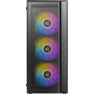 Antec ax65 argb midi tower behuizing (zwart | 3x usb-a | tempered glass)