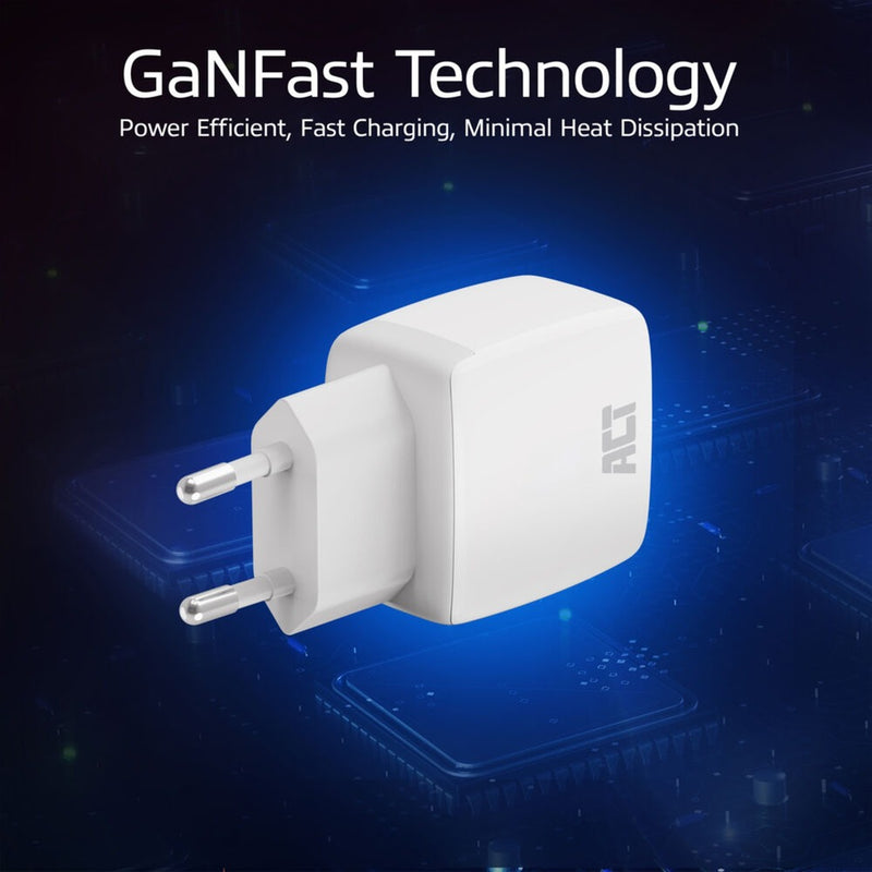 Load image into Gallery viewer, Act connectivity usb-c usb-a lader 20w met power delivery pps, quick charge, ganfast oplader (wit)
