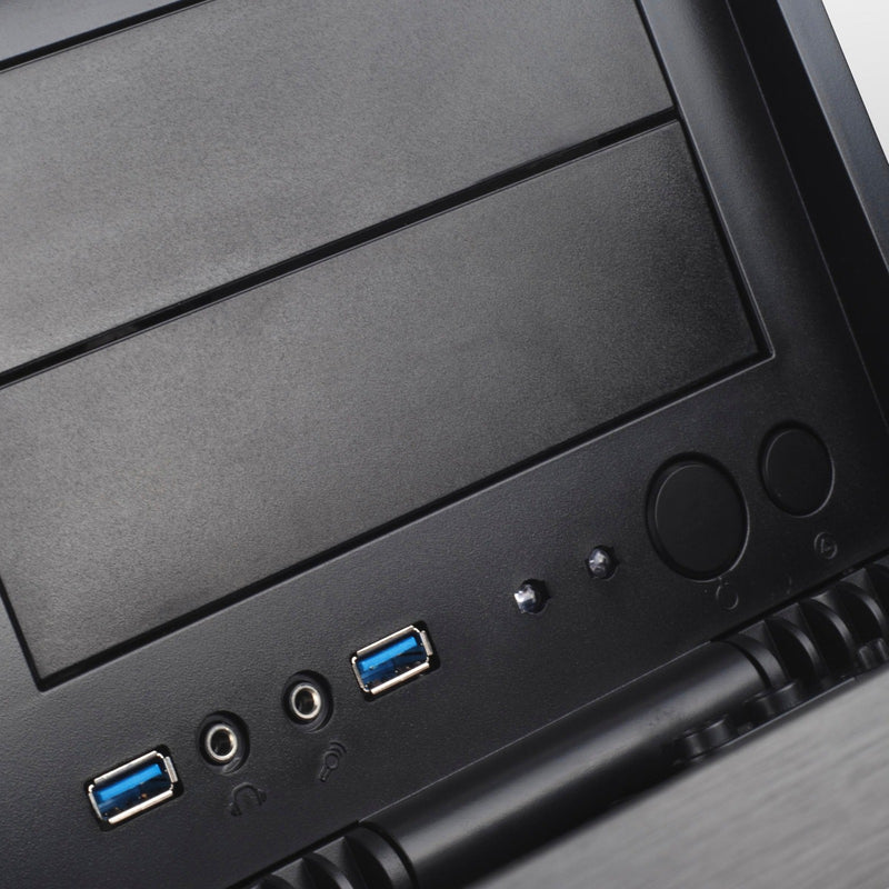 Load image into Gallery viewer, Silverstone grandia gd07b htpc behuizing (zwart | 2x usb-a)
