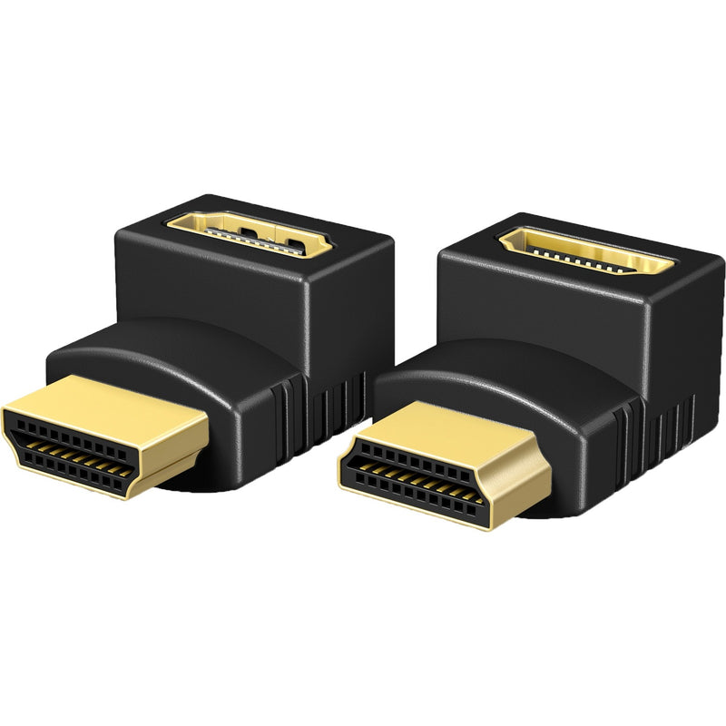 Load image into Gallery viewer, Icy box 2x hdmi hoek adapters (zwart, ib-cb009-1)
