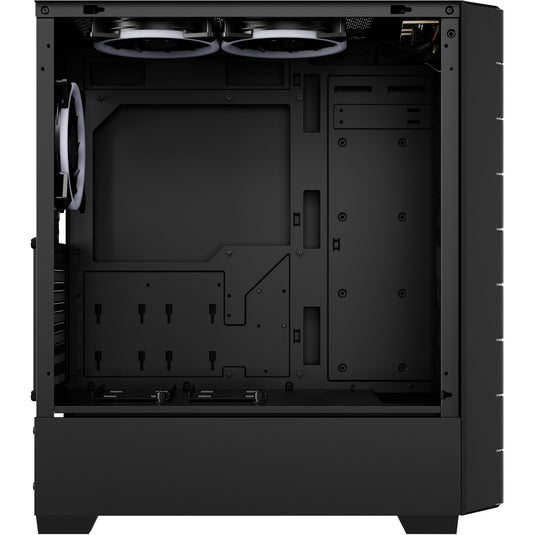 Sharkoon rgb hex midi tower behuizing (zwart | 2x usb-a | 1x usb-c | rgb | tempered glass)