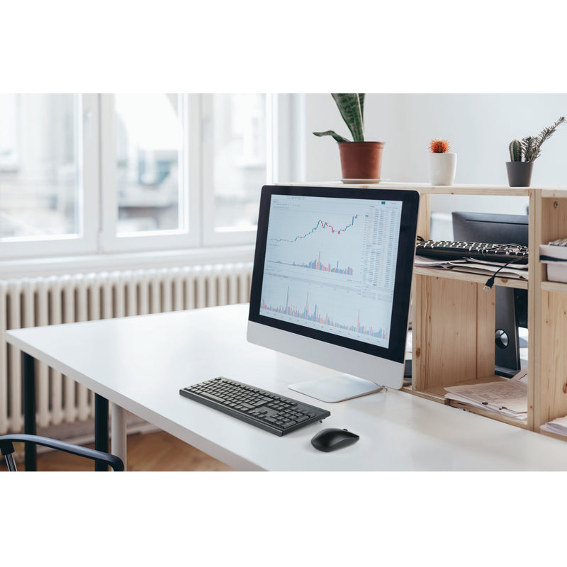 Load image into Gallery viewer, Kensington km150 eq wireless desktop set desktopset (zwart, us lay-out (qwerty), membraan, 100%, 1200 dpi)
