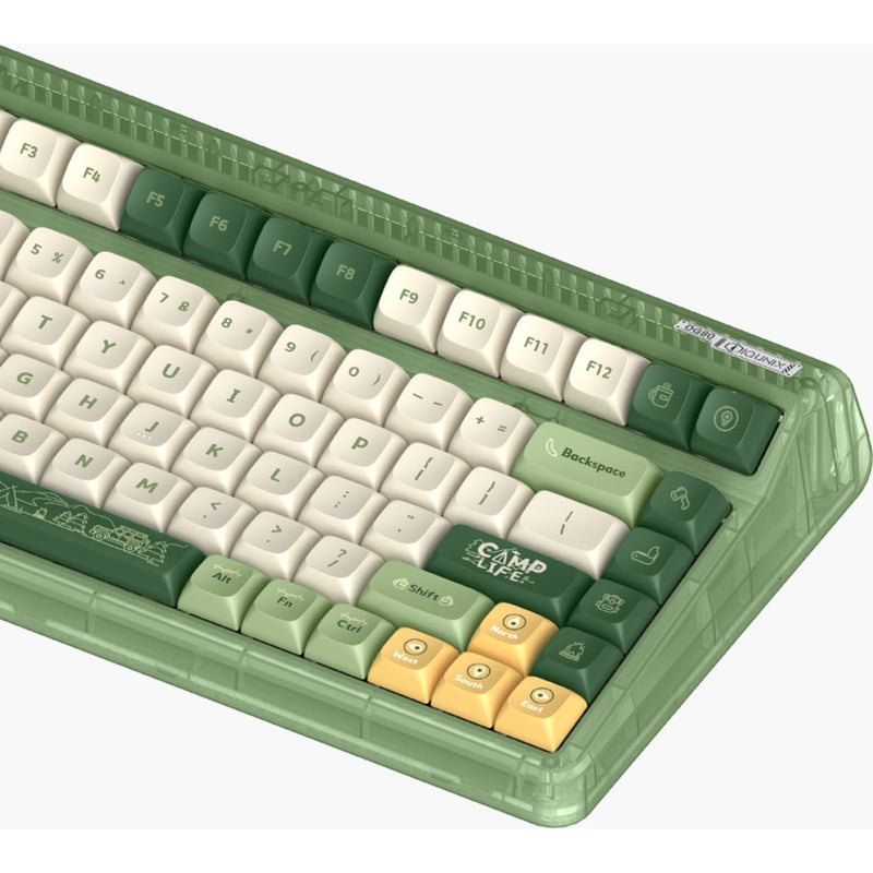 Load image into Gallery viewer, Iqunix og80 camping wireless mechanical keyboard, gaming toetsenbord (groen oranje, us lay-out, cherry mx red, rgb leds, 80% (tkl), hot-swappable, pbt, 2.4ghz | bluetooth 5.1 | usb-c)

