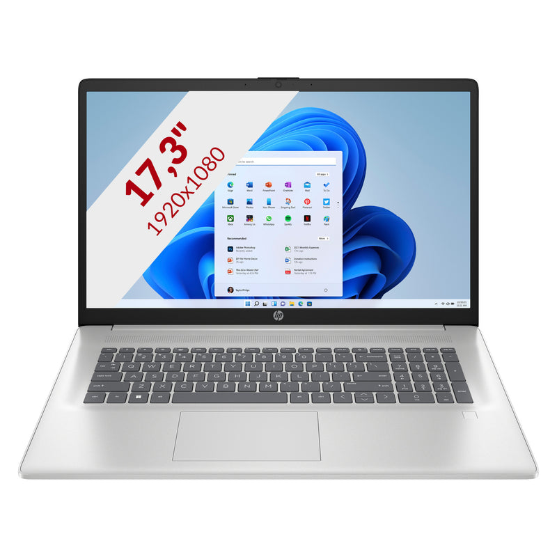 Load image into Gallery viewer, Hp 17-cn4100nd (c4jz7ea) 17.3 laptop (zilver | core 7-150u | 16 gb | 1 tb ssd)
