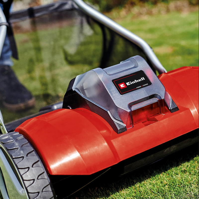 Load image into Gallery viewer, Einhell accu kooimesmaaier ge-hm 18 38 li-solo kooimaaier (rood zwart, accu en oplader niet inbegrepen)
