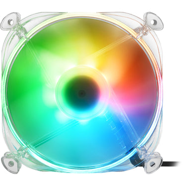 Sharkoon shark disc rgb case fan (transparant, 120 x 120 x 25 mm)