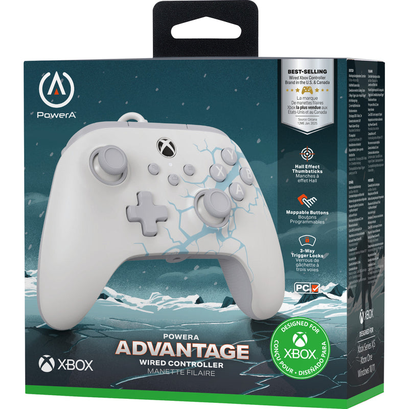 Load image into Gallery viewer, Powera advantage controller met kabel voor de xbox series x|s - poolijs (wit blauw, xbox series x|s, xbox one, pc)
