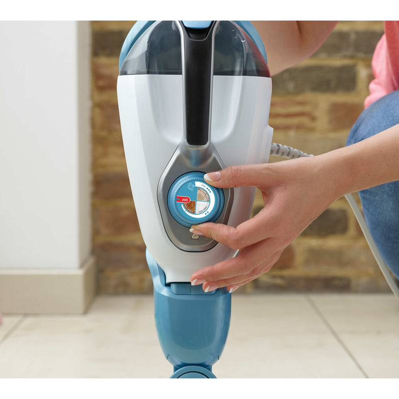 Load image into Gallery viewer, Black+decker fsmh1321 1600w steam-mop met 6 accessoires stoomreiniger (wit blauwgrijs)
