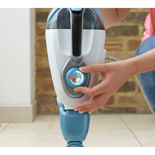 Black+decker fsmh1321 1600w steam-mop met 6 accessoires stoomreiniger (wit blauwgrijs)