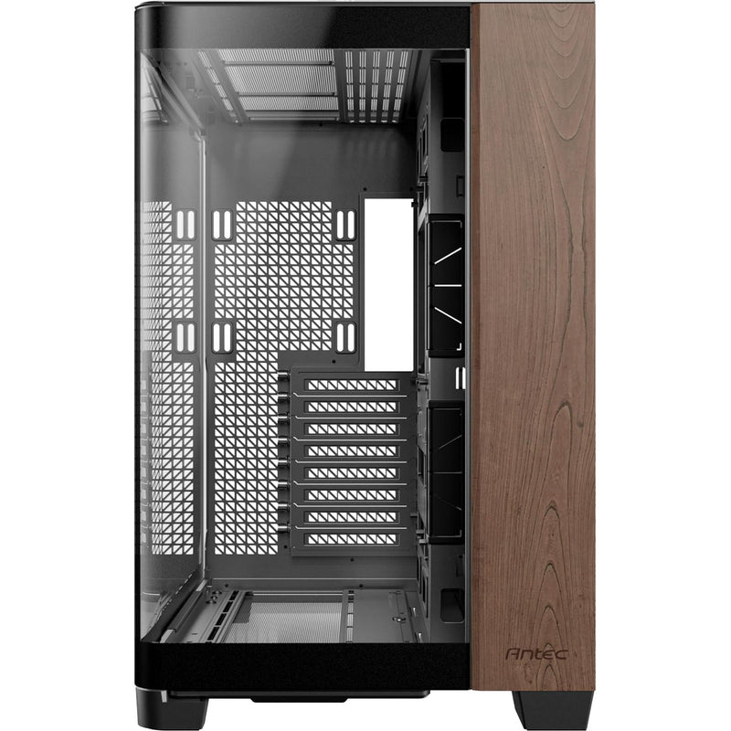 Load image into Gallery viewer, Antec c8 curve wood midi tower behuizing (zwart houtkleur | 2x usb-a | 1x usb-c | tempered glass)
