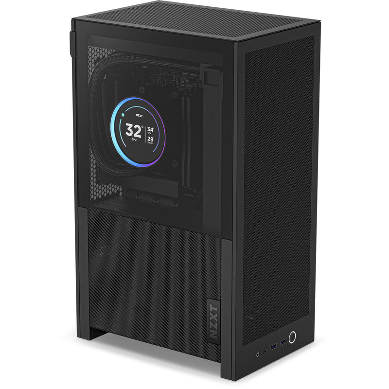 Load image into Gallery viewer, Nzxt h2 flow mini tower behuizing (zwart | 2x usb-a | 1x usb-c | tempered glass)
