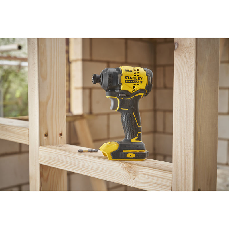 Load image into Gallery viewer, Stanley fatmax v20 18v slagschroevendraaier (zwart geel, accu en oplader inbegrepen, met koffer)
