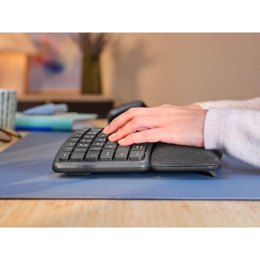 Trust keyra draadloos ergonomisch toetsenbord (zwart, us lay-out, bluetooth 2.4g usb)