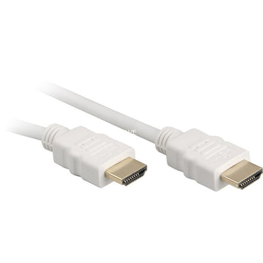 Sharkoon high speed hdmi kabel met ethernet (wit, 2 meter, 4k, verguld)