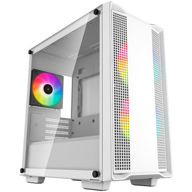 Deepcool cc360 argb midi tower behuizing (wit | 2x usb-a | rgb | tempered glass)