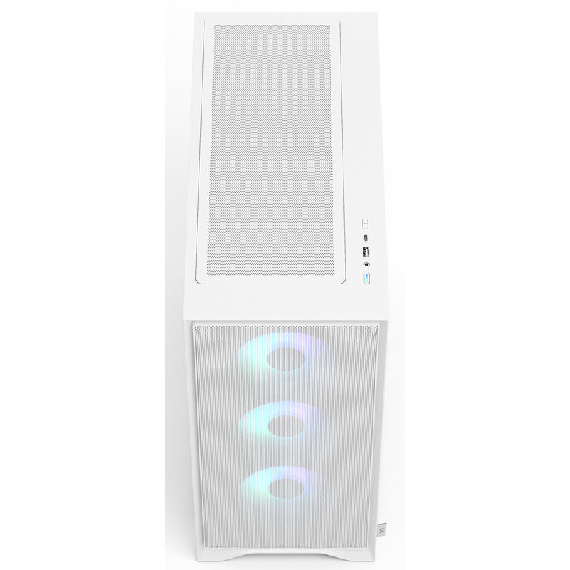 Afbeelding laden in galerijviewer, Fractal design pop 2 air rgb midi tower behuizing (wit | 1x usb-a | 1x usb-c | rgb | tempered glass)
