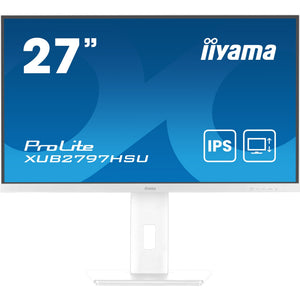 Iiyama prolite xub2797hsu-w2 27 monitor (wit, hdmi, displayport, 2x usb-a, usb-b)
