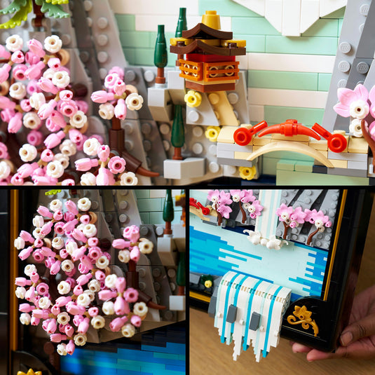 Lego ® art landschap met japanse kersenbloesems wanddecoratie - 31218