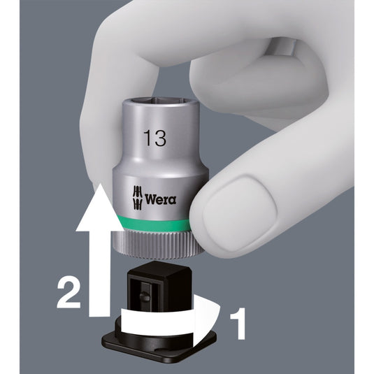 Wera 8100 sa 11 zyklop metal-ratelset, 28‑delig gereedschapsset (omschakelpal, 1 4 -aandrijving)