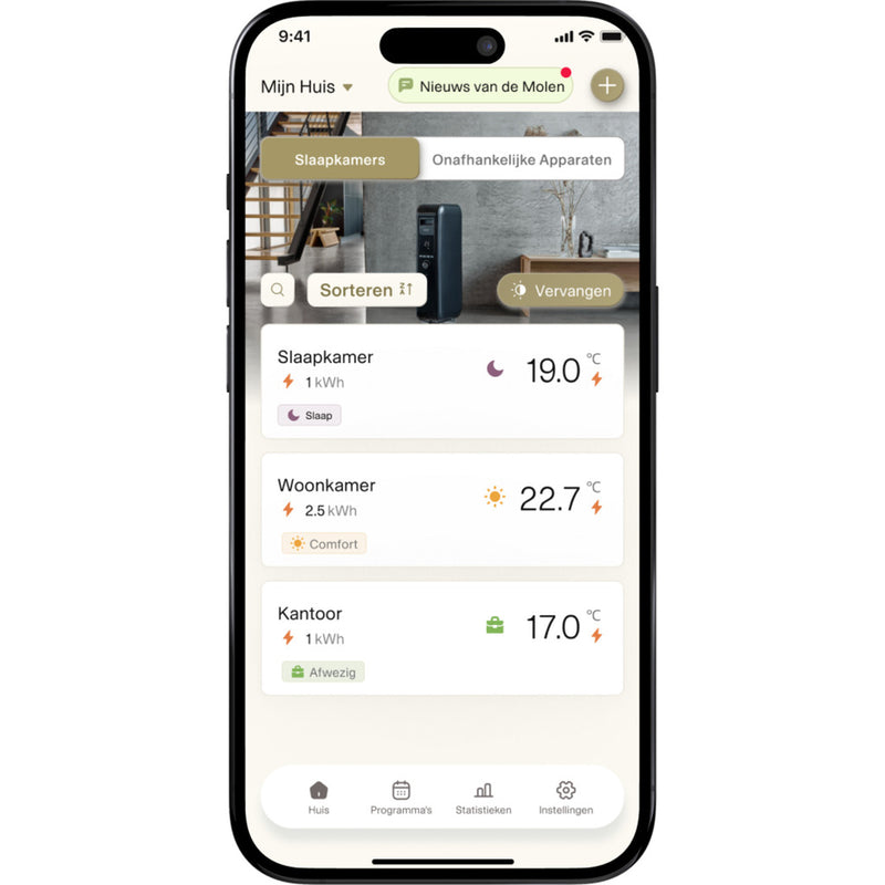 Afbeelding laden in galerijviewer, Mill steel wifi paneelverwarming pa700wifi4 black, 700 watt convector (zwart, wifi 2,4 ghz (wifi 6), bluetooth 5.2, zigbee 3.0 + app)
