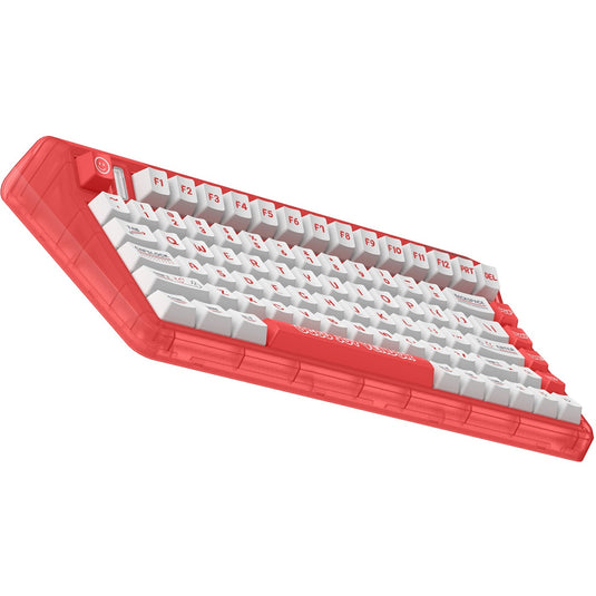 Iqunix og80 joy vendor wireless mechanical keyboard, gaming toetsenbord (rood wit, us lay-out, iqunix moonstone, rgb leds, 80% (tkl), hot-swappable, pbt, 2.4ghz | bluetooth 5.1 | usb-c)