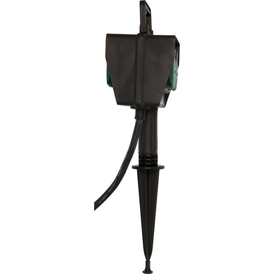 Brennenstuhl tuincontactdoos met aardspies 1154450 stekkerdoos (zwart, 10 meter, ip44)